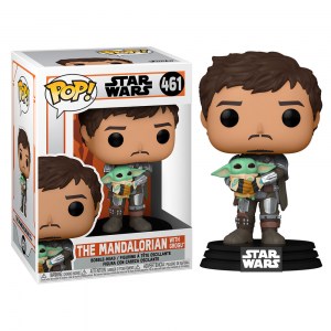 Star Wars Mandalorian Mando Holding Child funko pop